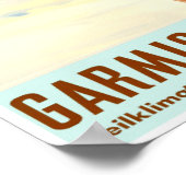 Duitsland, Garmisch Partenkirchen skiposter Poster (Hoek)