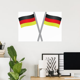 Duitsland Gekruiste Vlaggen Trots en Erfgoed Poster