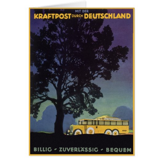  Duitsland, Gele Bus bij Nacht, Reiskunst (Voorkant)