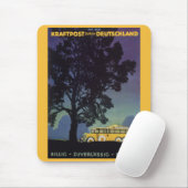 Duitsland, Gele Bus bij Nacht, Reiskunst Muismat (Met muis)