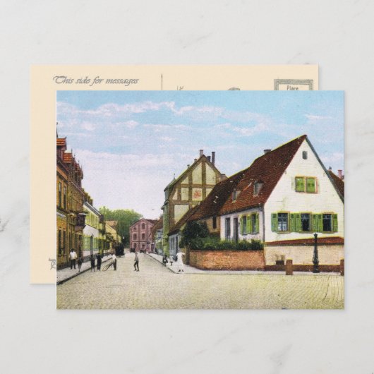  Duitsland, Germersheim Fischerstrasse Briefkaart (Voorkant / Achterkant)