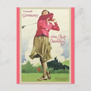 Duitsland Golf Travel Poster Briefkaart