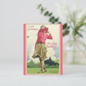 Duitsland  Golf Travel Poster Briefkaart (Staand voorkant)