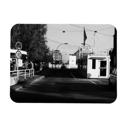  Duitsland grensposten Oost-West-Berlijn Magneet (Horizontaal)