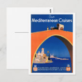 Duitsland Hamburg Vintage Travel Poster gerestaure Briefkaart (Voorkant / Achterkant)