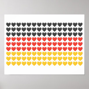 Duitsland HARTEN VLAG Poster