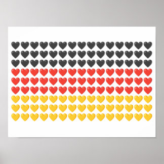 Duitsland HARTEN VLAG Poster