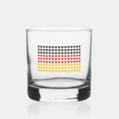 Duitsland HARTEN VLAG Rocks Glass Whisky Glas (Voorkant)