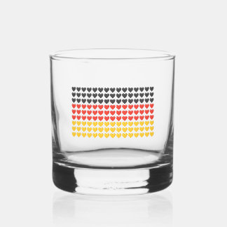 Duitsland HARTEN VLAG Rocks Glass Whisky Glas