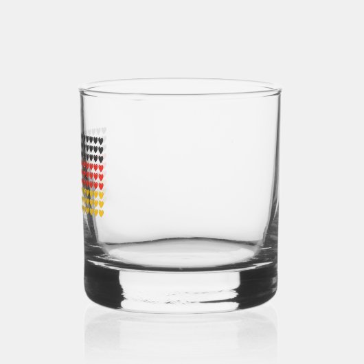 Duitsland HARTEN VLAG Rocks Glass Whisky Glas (Links)