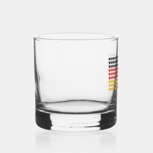 Duitsland HARTEN VLAG Rocks Glass Whisky Glas (Rechts)