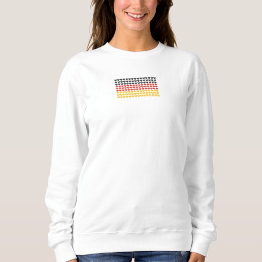 Duitsland HARTEN VLAG Vrouwen Sweatshirt (Voorkant)