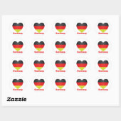 Duitsland hartvlag ronde sticker (Vel)