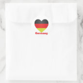 Duitsland hartvlag ronde sticker (Tas)