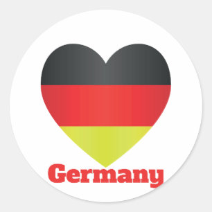 Duitsland hartvlag ronde sticker