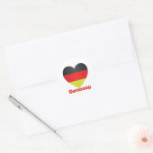 Duitsland hartvlag ronde sticker (Envelop)