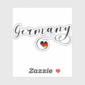 Duitsland hartvlag sticker (Vel)
