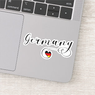Duitsland hartvlag sticker