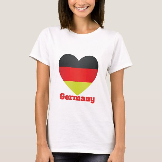 Duitsland hartvlag t-shirt (Voorkant)