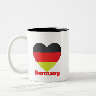 Duitsland hartvlag tweekleurige koffiemok
