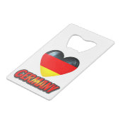 Duitsland Heart Creditkaart Flessenopener (Voorkant Gekanteld)
