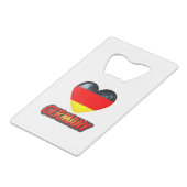 Duitsland Heart Creditkaart Flessenopener (Achterkant Gekanteld)