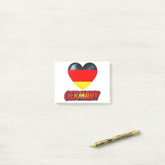 Duitsland Heart Post-it® Notes (Op bureau)