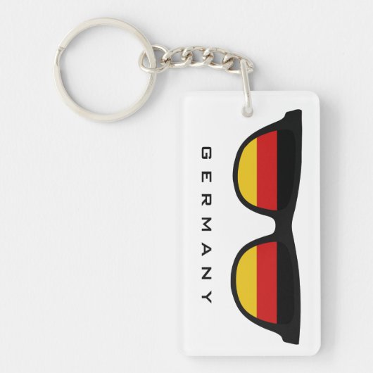 Duitsland heeft aangepaste tekst- en kleurenketen sleutelhanger (Voorkant)