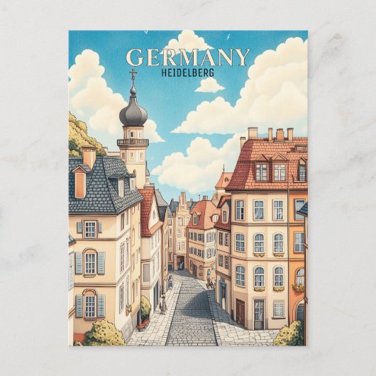 Duitsland Heidelberg Reizen Briefkaart (Voorkant)