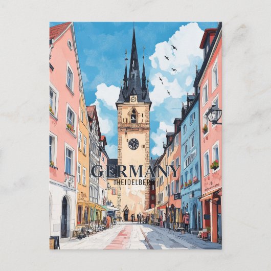 Duitsland Heidelberg Reizen Briefkaart (Voorkant)