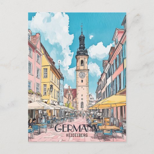 Duitsland Heidelberg Reizen Briefkaart (Voorkant)
