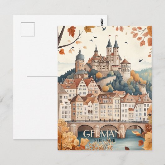 Duitsland Heidelberg Reizen Briefkaart (Voorkant / Achterkant)