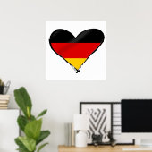 Duitsland houdt van hart - mijn grote Duitse hart Poster (Thuiskantoor)