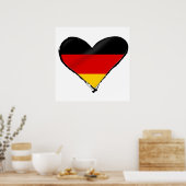 Duitsland houdt van hart - mijn grote Duitse hart Poster (Keuken)