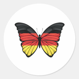 Duitsland Hypolimnas Butterfly Ronde Sticker