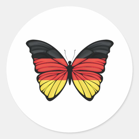 Duitsland Hypolimnas Butterfly Ronde Sticker (Voorkant)