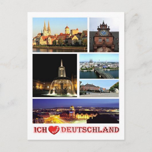Duitsland - I Love - Briefkaart (Voorkant)