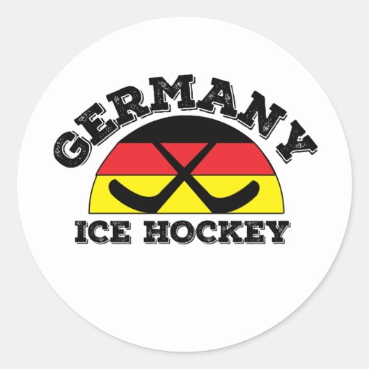 Duitsland Ice Hockey Ronde Sticker (Voorkant)