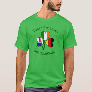 Duitsland Ierland VS Klaver Vlag Persoonlijk T-shirt