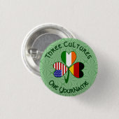 Duitsland Ierland VS Klavertjevier Gepersonaliseer Ronde Button 3,2 Cm (Voorkant /achterkant)