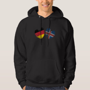 Duitsland IJsland Hart Duitse Vlag IJslander Vlag Hoodie