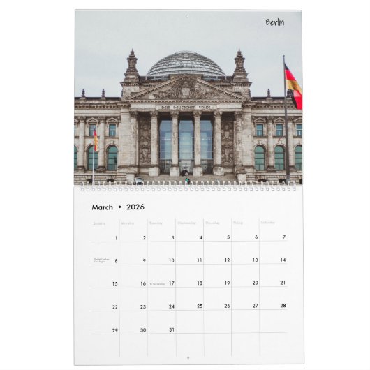 Duitsland in Afbeeldingen Twee Pagina Grote Kalend Kalender (Mar 2026)