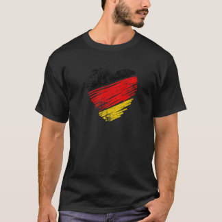 Duitsland in de kleuren van het vlaggenhart t-shirt