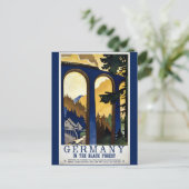 Duitsland in de zwarte Vintage Briefkaart (Staand voorkant)