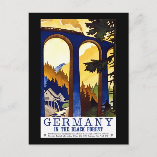 Duitsland in het zwarte bos briefkaart (Voorkant)