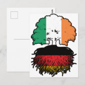 Duitsland - Irish Tree Roots Flag Briefkaart (Voorkant / Achterkant)