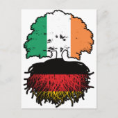Duitsland - Irish Tree Roots Flag Briefkaart (Voorkant)