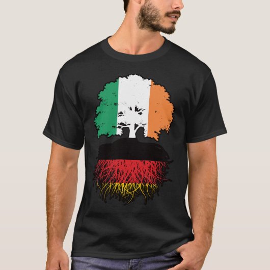 Duitsland - Irish Tree Roots Flag T-shirt (Voorkant)