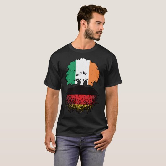 Duitsland - Irish Tree Roots Flag T-shirt (Voorkant volledig)
