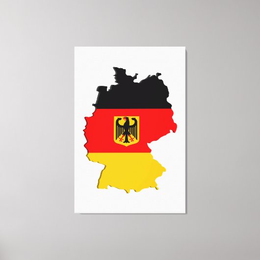 Duitsland-kaart Canvas Afdruk (Voorkant)